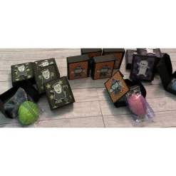 3er Set Goodies / Gastgeschenke zu Halloween oder für einen Geburtstag, Mini Geschenkverpackung inkl. Schleckmuschel