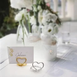 2er Set Herz Kartenhalter für Platz-, Namenskarten, Farbauswahl