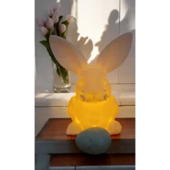 3er Set LED Teelichthalter Osterhase aus PLA | Nachhaltige Osterdeko | 3D-Druck Hasen | Frühlingsdeko Geschenk