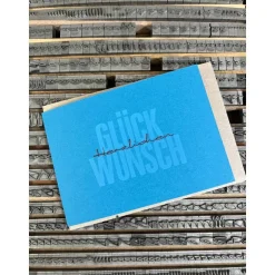 3er Set Letterpress Glückwunsch-Karten „Herzlichen Glückwunsch“