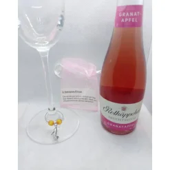 6er Set Markierungsringe für Stielgläser, "Pumps", Acrylperlen