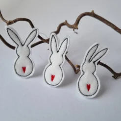 3er Set MINI-OSTERHASEN aus Filz zum Aufhängen - von he-ART by helen hesse