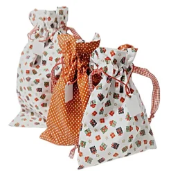 3er Set Nikolaussäckchen, Weihnachtssäckchen, Geschenkebeutel