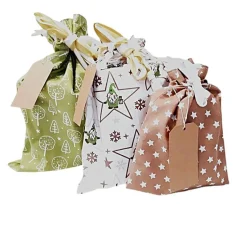 3er Set Nikolaussäckchen, Weihnachtssäckchen