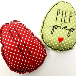 5-er Set Ostereier aus Stoff zum aufhängen