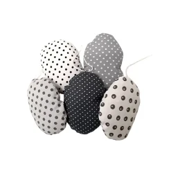 5er Set Ostereier aus Stoff zum aufhängen