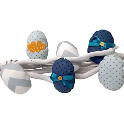 6er Set Ostereier aus Stoff zum aufhängen
