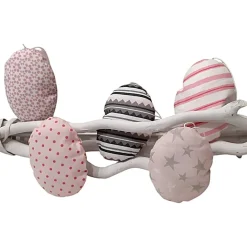 5er Set Ostereier aus Stoff zum aufhängen