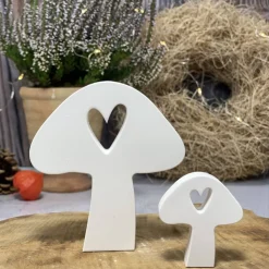 2er Set Pilze - Herbstdeko aus Raysin