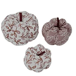 3-er Set Stoffkürbisse, herbstliche Deko-Kürbisse