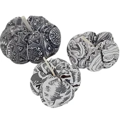 3-er Set Stoffkürbisse, herbstliche Deko-Kürbisse