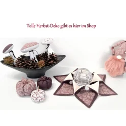 3-er Set Stoffkürbisse, herbstliche Deko-Kürbisse orange