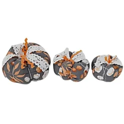 3-er Set Stoffkürbisse, herbstliche Deko-Kürbisse