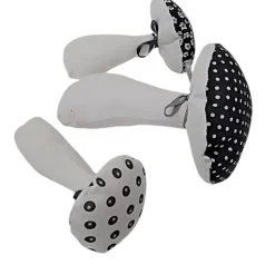 3-er Set Stoffpilze, herbstliche Deko-Pilze