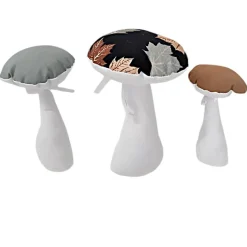 3-er Set Stoffpilze, herbstliche Deko-Pilze