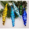 5er Set Zapfen Blau- und Grüntöne, Christbaumschmuck