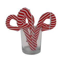 5er Set Zuckerstangen aus Stoff, Christbaumschmuck