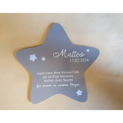 Erinnerung an ein Sternenkind | Stern wetterfest / Grabdeko