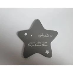 Erinnerung an ein Sternenkind | Stern wetterfest / Grabdeko