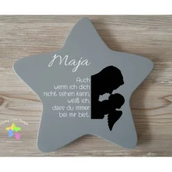 Erinnerung an ein Sternenkind, Geschenk für Sternenpapa, Kindergrab, Stern als Grabdeko oder Grabschmuck, Tod,Trauer