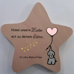 Erinnerung an ein Sternenkind, Geschenk für Sterneneltern, Kindergrab, Stern als Grabdeko oder Grabschmuck, Tod,Trauer
