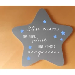 Erinnerung an ein Sternenkind | Stern wetterfest / Grabdeko