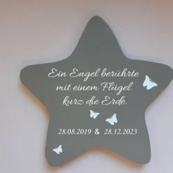 Erinnerung an ein Sternenkind | Stern wetterfest / Grabdeko
