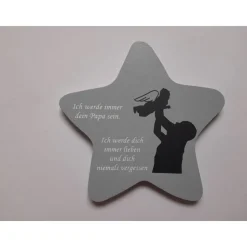 Erinnerung an ein Sternenkind, Geschenk für Sternenpapa, Kindergrab, Stern als Grabdeko oder Grabschmuck, Tod,Trauer