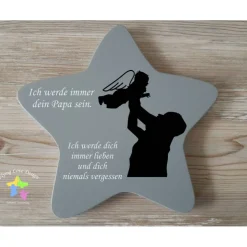 Erinnerung an ein Sternenkind, Geschenk für Sternenpapa, Kindergrab, Stern als Grabdeko oder Grabschmuck, Tod,Trauer