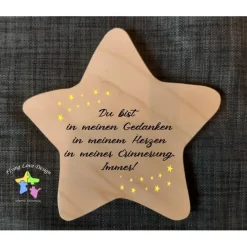 Erinnerung an ein Sternenkind, Andenken für Sterneneltern, Geschenk mit individueller Gestaltung, Beerdigung, Trauerges