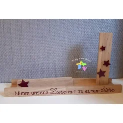 Erinnerung an ein Sternenkind, Tablett mit Vase und Bilderhalter, Tod Trauer, Trauergeschenk, Geschenk für Sternenelter