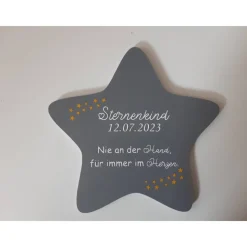 Erinnerung an ein Sternenkind | Stern wetterfest / Grabdeko