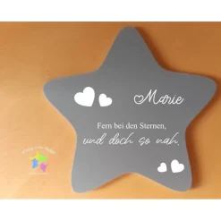 Erinnerung an ein Sternenkind | Stern wetterfest / Grabdeko