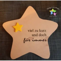 Erinnerung an Sternenkind, Verstorbene, Geschenk für Angehörige, individuelle gestaltetes Trauergeschenk, Stern