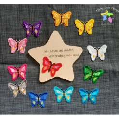 Erinnerung an Sternenkind, Verstorbene, Geschenk für Angehörige, individuelle gestaltetes Trauergeschenk, Stern Holz