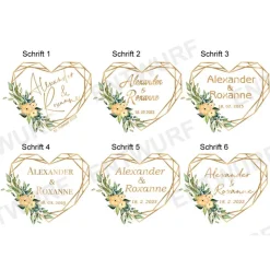 Erinnerungsbox aus Holz Hochzeit Geometric Heart