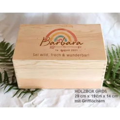 Erinnerungsbox aus Holz im Design Pfeil