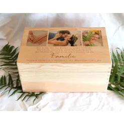 Erinnerungsbox Familie Fotos aus Holz