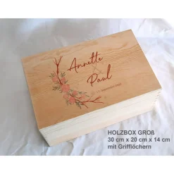 Erinnerungsbox Familie Freunde Fotos aus Holz