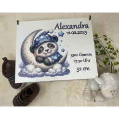 Erinnerungsbox für Baby, Erinnerungskiste, personalisierte Erinnerungskiste, Baby Geschenk personalisiert Panda