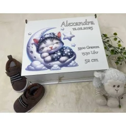 Erinnerungsbox für Baby, Erinnerungskiste, personalisierte Erinnerungskiste, Baby Geschenk personalisiert Einhorn