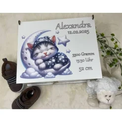 Erinnerungsbox für Baby, Erinnerungskiste, personalisierte Erinnerungskiste, Baby Geschenk personalisiert Einhorn