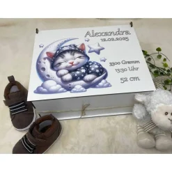 Erinnerungsbox für Baby, Erinnerungskiste, personalisierte Erinnerungskiste, Baby Geschenk personalisiert Einhorn