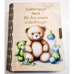 Erinnerungsbuch „Für den neuen Erdenbürger“ – Personalisiertes Geschenk zur Geburt