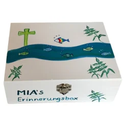 Erinnerungskiste Erinnerungsbox „ Fische“ Taufe Kommunion Konfirmation Geschenk