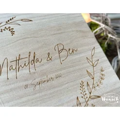 Erinnerungskiste zur Hochzeit | Personalisierte Erinnerungsbox | Holzkiste mit Gravur | Geschenk zur Hochzeit