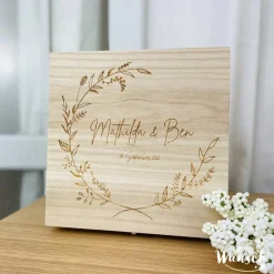Erinnerungskiste zur Hochzeit | Personalisierte Erinnerungsbox | Holzkiste mit Gravur | Geschenk zur Hochzeit | Erinneru
