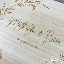 Erinnerungskiste zur Hochzeit | Personalisierte Erinnerungsbox | Holzkiste mit Gravur | Geschenk zur Hochzeit | Erinneru