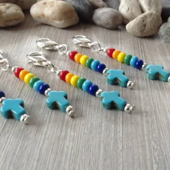 5er-Set farbenfrohe Gastgeschenke / Mitbringsel / Mitgebsel / Charms