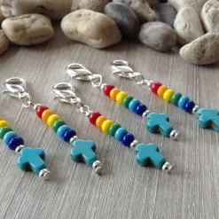 5er-Set farbenfrohe Gastgeschenke / Mitbringsel / Mitgebsel / Charms